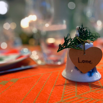 Weihnachtsglocken als Platzkarten