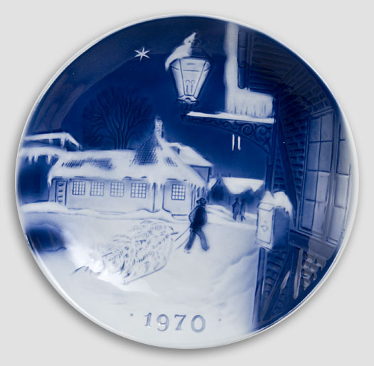Desiree Dänemark - Weihnachtsteller 1970 Old Copenhagen Blue Hans Christian Andersen Teller 1970