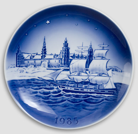 Desiree Dänemark - Weihnachtsteller 1985 Old Copenhagen Blue Hans Christian Andersen Teller 1985
