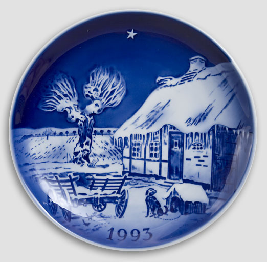 Desiree Dänemark - Weihnachtsteller 1993 Old Copenhagen Blue Hans Christian Andersen Teller 1993